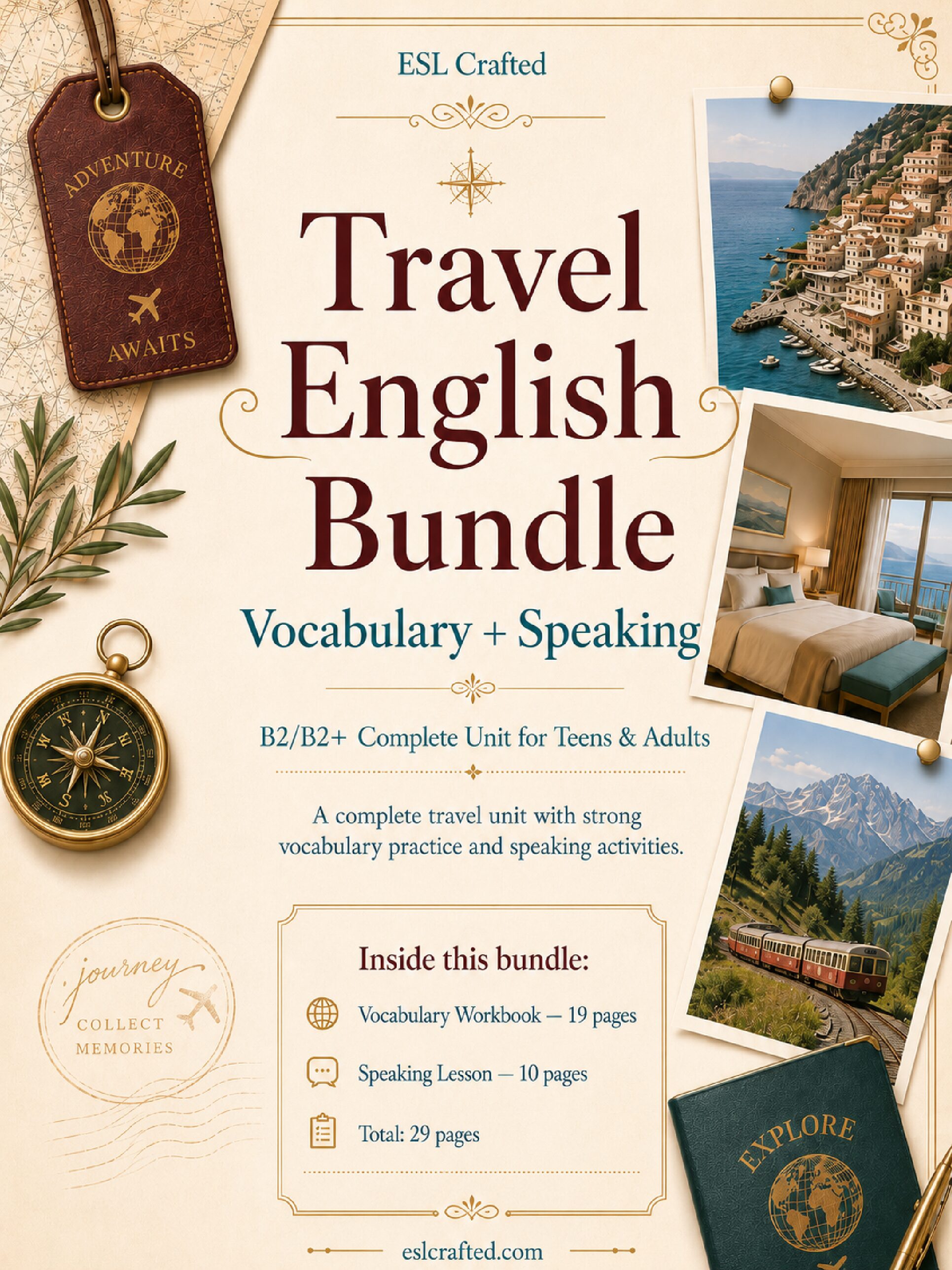 B2/B2+ Travel English Bundle – Vocabulary + Speaking