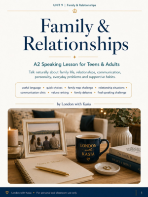 a2 speaking lesson: family & relationships