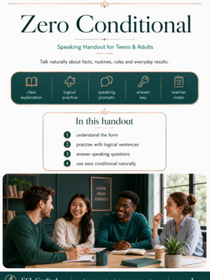 a2–b1 | zero conditional | grammar & speaking handout | teens & adults
